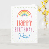 Carte d'anniversaire pour Pita (Fleur jaune)