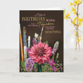 Carte d'anniversaire pour professeur d'art floral (Fleur jaune)