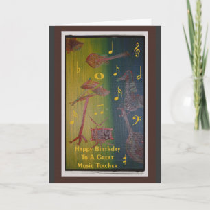Carte d'anniversaire pour professeur de musique