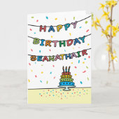 Carte d'anniversaire pour Seanathair (Fleur jaune)
