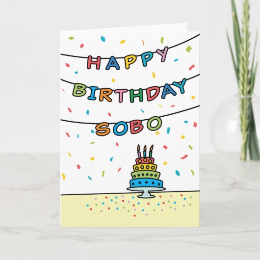 Carte d'anniversaire pour Sobo (Devant)