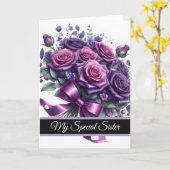 Carte d'anniversaire pour sœur (Fleur jaune)