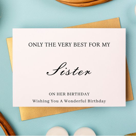 Carte d'anniversaire pour soeur