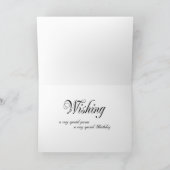 Carte d'anniversaire pour soeur,30. Bougie et rose (Intérieur)