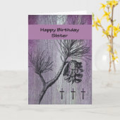 Carte d'anniversaire pour soeur, religieuse (Fleur jaune)