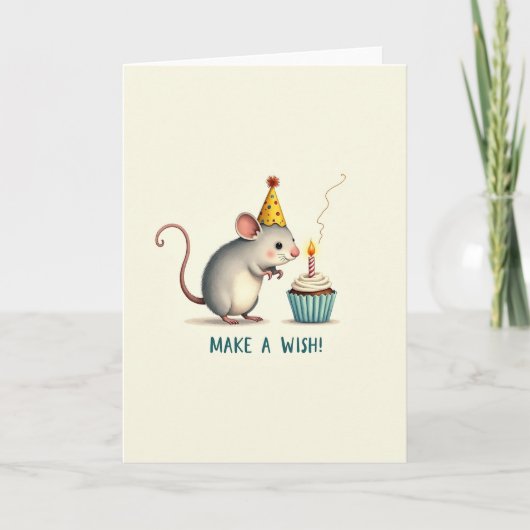 Carte d'anniversaire pour souris (Devant)
