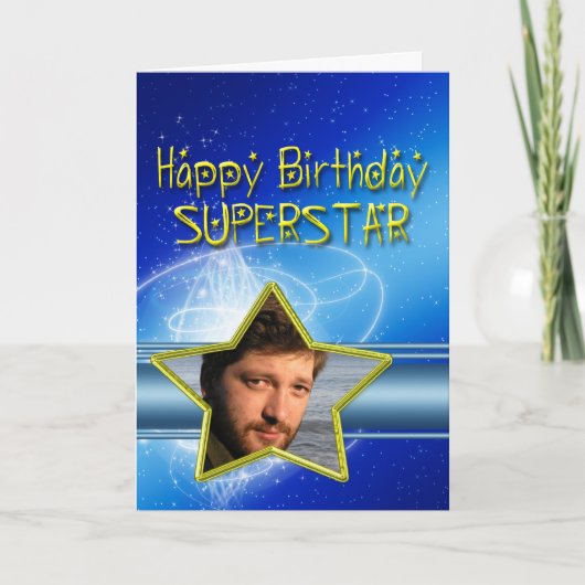 Carte d'anniversaire pour Superstar (Devant)