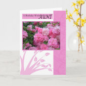 Carte d'anniversaire pour tante, roses roses sauva (Fleur jaune)