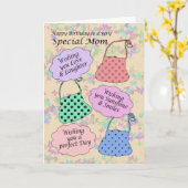 Carte d'anniversaire pour tante, sac à main (Fleur jaune)