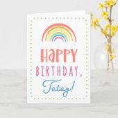 Carte d'anniversaire pour Tatay (Fleur jaune)