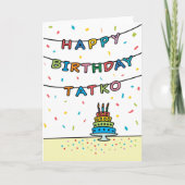 Carte d'anniversaire pour Tatko (Devant)