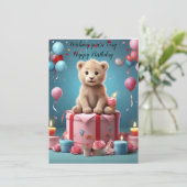 Carte d'anniversaire pour Teddy (Debout devant)