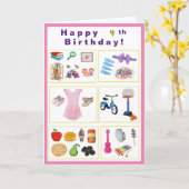 Carte d'anniversaire pour tout-petit (Fleur jaune)