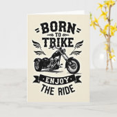 Carte d'anniversaire pour trike d'aventure (Fleur jaune)
