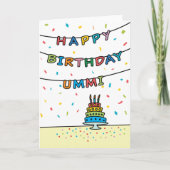 Carte d'anniversaire pour Ummi (Devant)