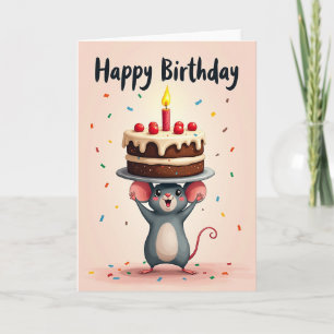 Carte d'anniversaire pour un adorable rongeur