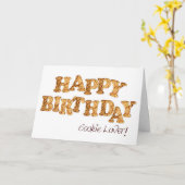 Carte d'anniversaire pour un amateur de cookies (Fleur jaune)