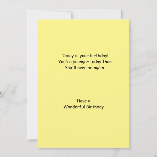 Carte d'anniversaire pour un ami. (Dos)