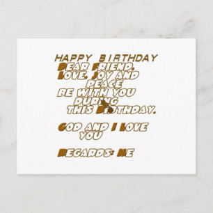 Carte d'anniversaire pour un ami chrétien
