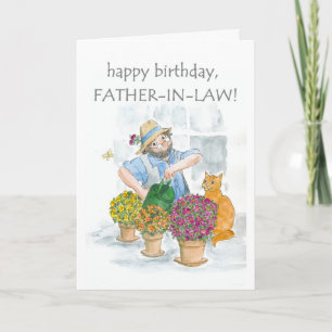 Carte d'anniversaire pour un beau-père - Jardinage