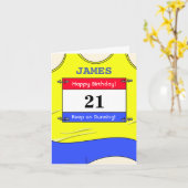 Carte d'anniversaire pour un coureur (Fleur jaune)