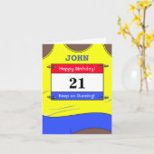 Carte d'anniversaire pour un coureur (Fleur jaune)