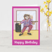 Carte d'anniversaire pour un danseur (Fleur jaune)