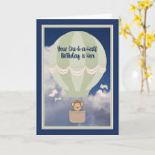 Carte d'anniversaire pour un enfant d'un an et dem (Fleur jaune)