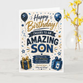 Carte d'anniversaire pour un fils incroyable (Fleur jaune)