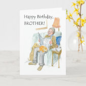 Carte d'anniversaire pour un frère (Fleur jaune)