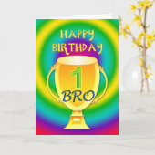 Carte d'anniversaire pour un frère du numéro 1 (Fleur jaune)