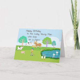 Carte d'anniversaire pour un jeune homme qui vit d