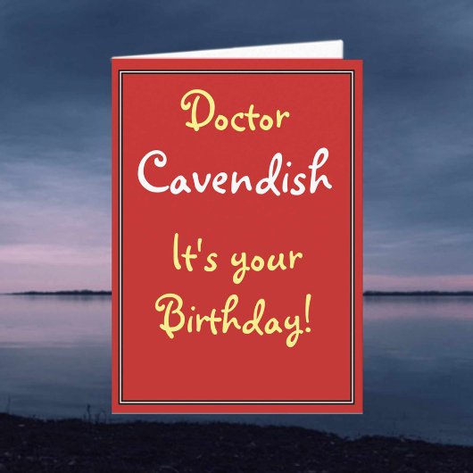 Carte d'anniversaire pour un médecin