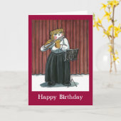Carte d'anniversaire pour un musicien (Fleur jaune)