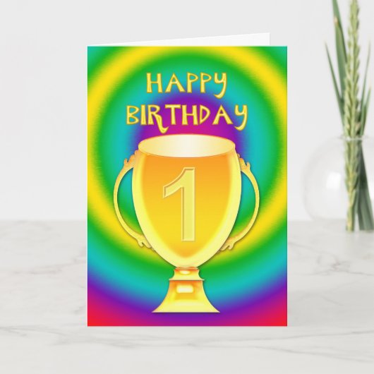 Carte d'anniversaire pour un numéro 1 (Devant)