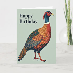 Carte d'anniversaire pour un oiseau stately doux