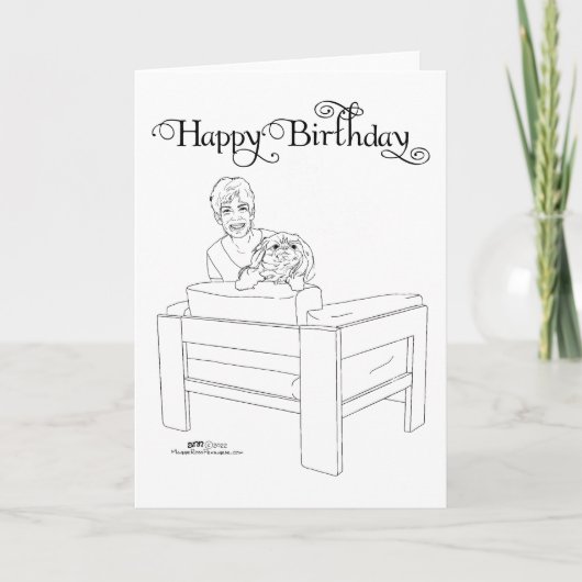 Carte d'anniversaire pour un Pékinois (Devant)
