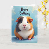Carte d'anniversaire pour un rongeur à fourrure (Fleur jaune)