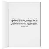 Carte d'anniversaire pour un Sagittaire avec flèch (Intérieur (Droit))