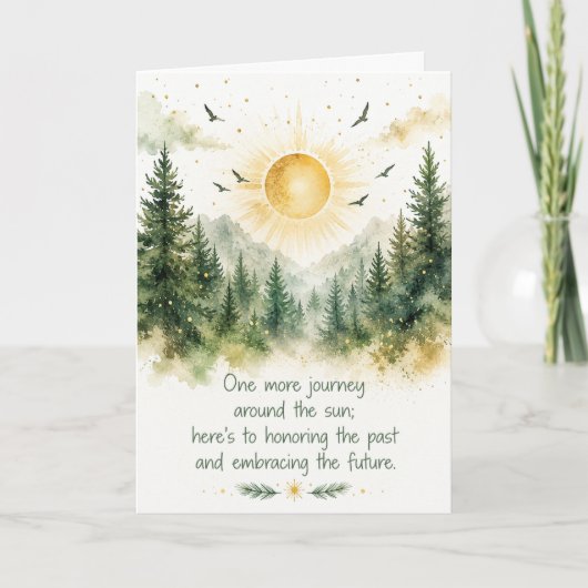 Carte d'anniversaire pour un tour de plus autour d (Devant)