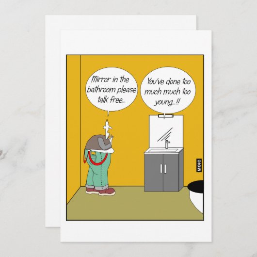 Carte d'anniversaire pour un vieux Skinhead ou un  (Devant / Derrière)