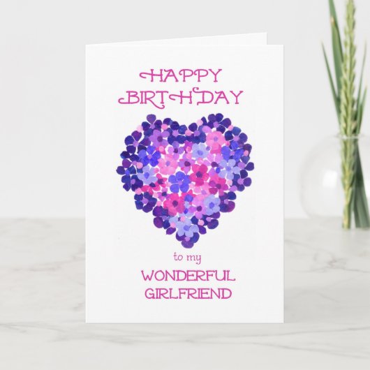 Carte d'anniversaire pour une amie - Flower Power (Devant)