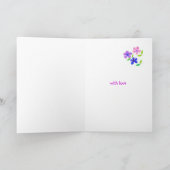 Carte d'anniversaire pour une amie - Flower Power (Intérieur)