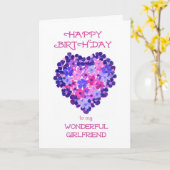 Carte d'anniversaire pour une amie - Flower Power (Fleur jaune)