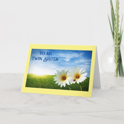 CARTE D'ANNIVERSAIRE POUR UNE "DOUBLE" (Devant)