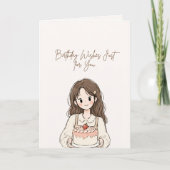 Carte d'anniversaire pour une fille adorable (Devant)