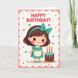 Carte d'anniversaire pour une fille charmante