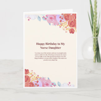 Carte d'anniversaire pour une infirmière fille — J