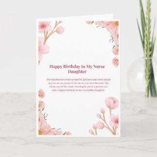 Carte d'anniversaire pour une infirmière fille — J