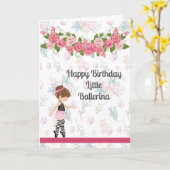 Carte d'anniversaire pour une petite Ballerina (Fleur jaune)